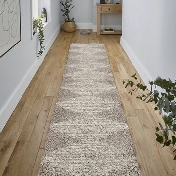 Elm Diamond Stripe Geometric Shag Area Rug
